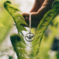 BEETLE BUG - Sterling Silver & Peridot Necklace