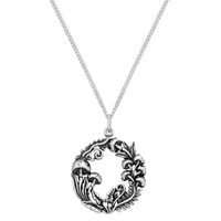 Sterling silver woodland fern toadstool forest necklace cottagecore alternative jewellery