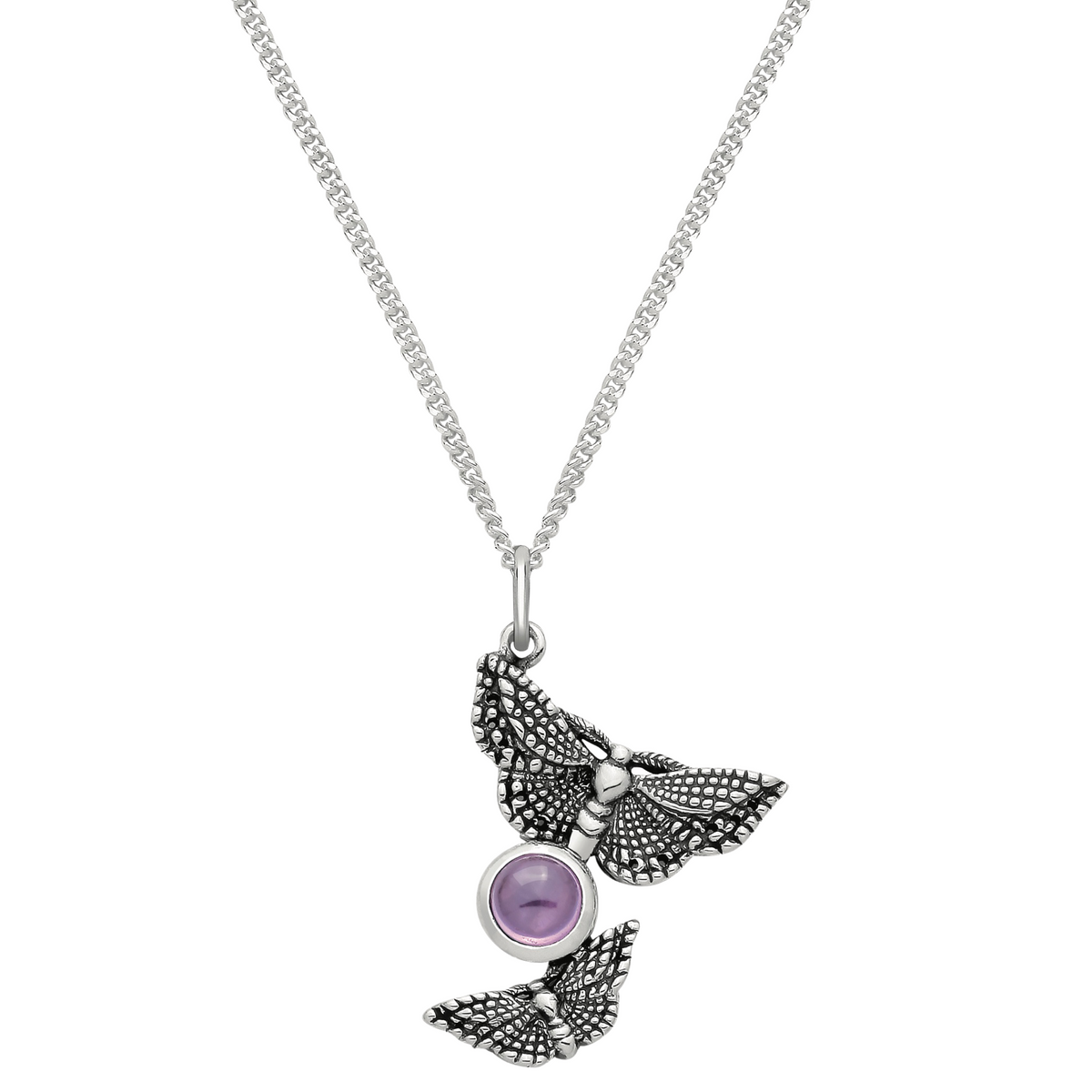 Sterling silver moth butterfly woodland alternative necklace jewellery