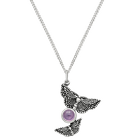 Sterling silver moth butterfly woodland alternative necklace jewellery