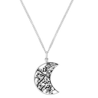 Autumn moon witchy autumn necklace alternative sterling silver jewellery