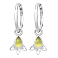ARIA - Sterling Silver & Peridot Hoops