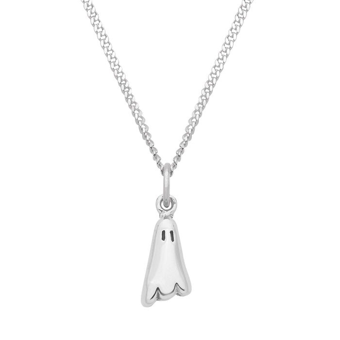 sterling silver ghost necklace halloween alternative gothic jewellery