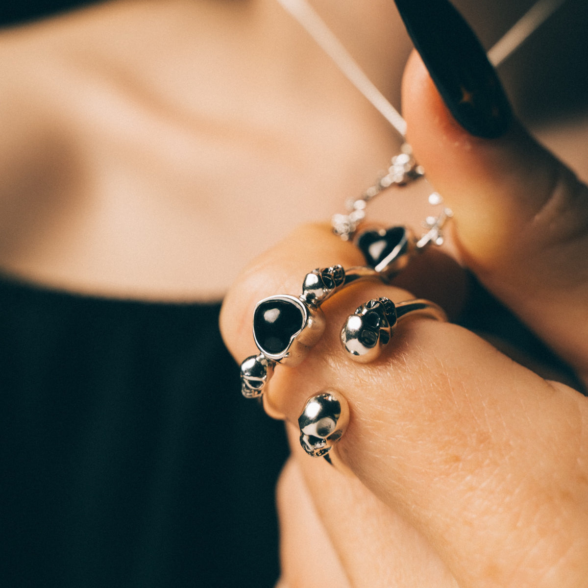 IMMORTAL LOVE - Onyx & Sterling Silver Ring