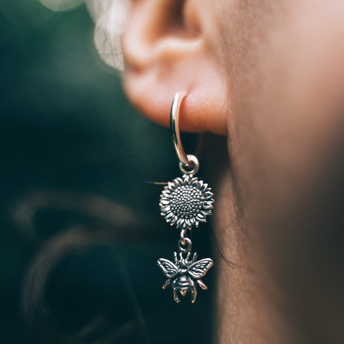 SUMMER HAZE - Sterling Silver Hoops