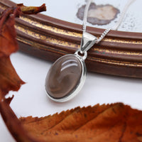 SMOKEY - Sterling Silver & Smokey Quartz Necklace