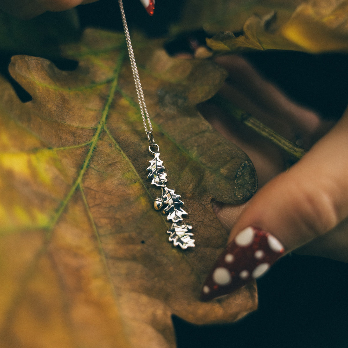TUMBLING OAK - Sterling Silver Necklace
