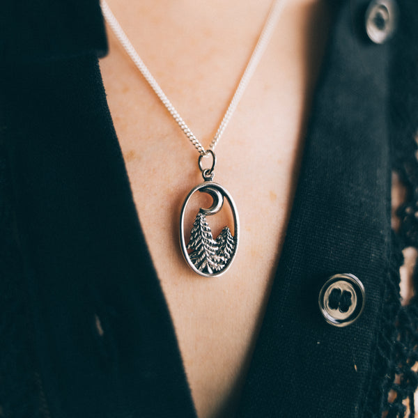 WINTER SKIES - Sterling Silver Necklace