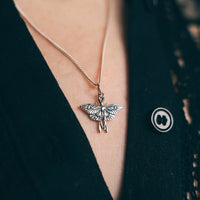 LUNA MOTH - Sterling Silver Necklace