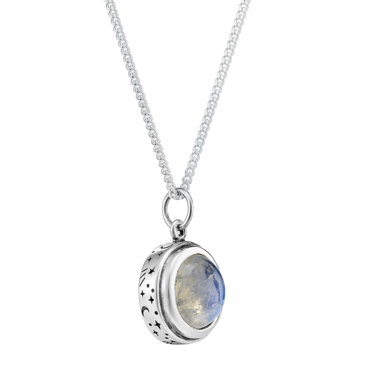 STERLING SILVER CELESTIAL MOONSTONE NECKLACE | AS ABOVE JEWELLERY