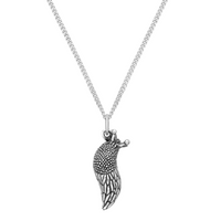 Sterling silver slug necklace woodland autumn cottagecore alternative jewellery