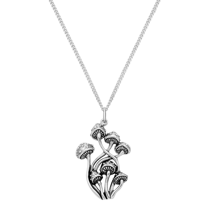 Sterling silver toadstool mushroom cottagecore alternative nature jewellery