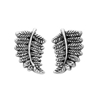 Sterling silver fern woodland alt alternative stud earrings jewellery