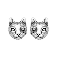 sterling silver car familiar halloween earrings alt gothic alternative jewellery