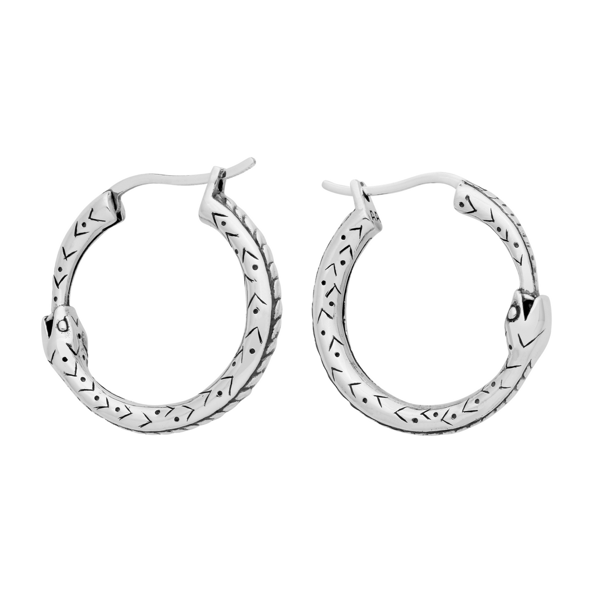 SERPENTINE - Sterling Silver Hoops