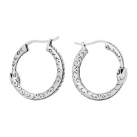 SERPENTINE - Sterling Silver Hoops