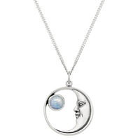 MOONLIGHT - Sterling Silver & Moonstone Necklace