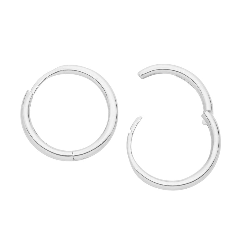 ARIA - Sterling Silver & Onyx Hoops