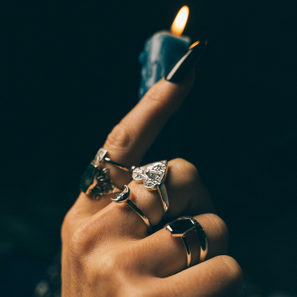 COSMIC MOON - Sterling Silver Ring