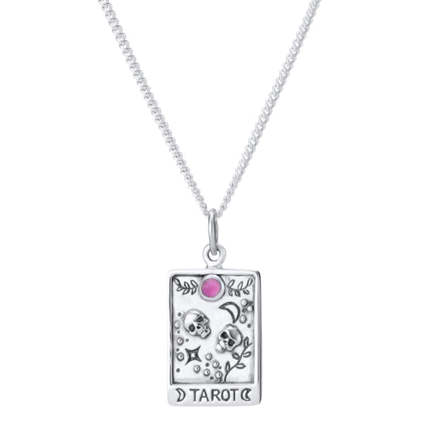 sterling silver tarot card necklace gothic alternative bohemian jewellery jewelry