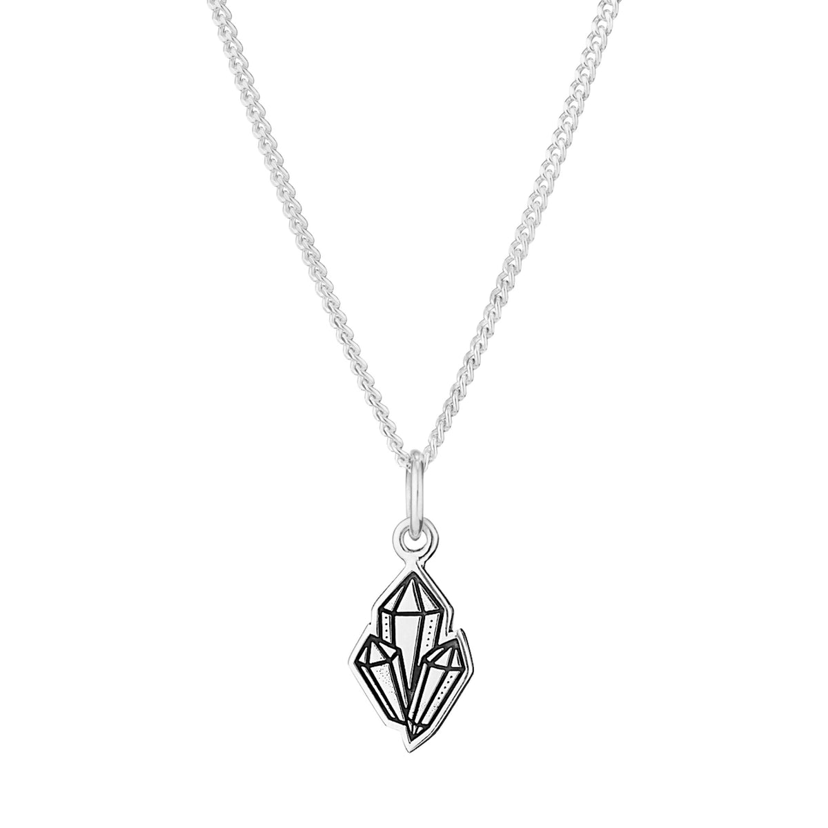 Sterling silver crystal gemstone necklace boho magical alternative jewellery jewelry