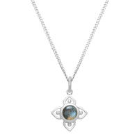 FLEUR - Sterling Silver & Labradorite Necklace
