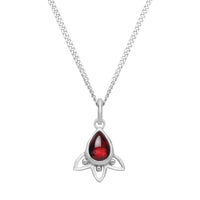 ARIA - Sterling Silver & Garnet Necklace