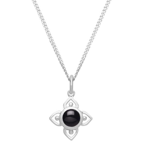 FLEUR - Sterling Silver & Onyx Necklace