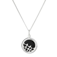 sterling silver spider web gothic necklace onyx alternative jewellery