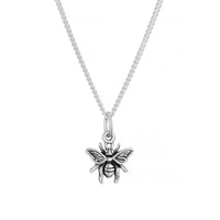 Sterling silver nature bee necklace alternative bohemian jewellery