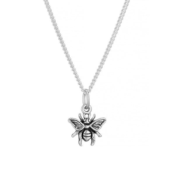 Sterling silver nature bee necklace alternative bohemian jewellery