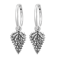 Sterling silver nettle witchy earrings nature alternative jewellery