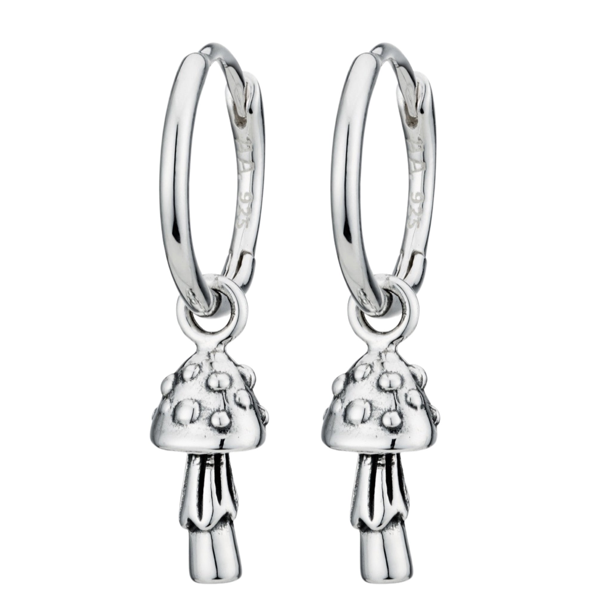 Mushroom deals hoop earrings