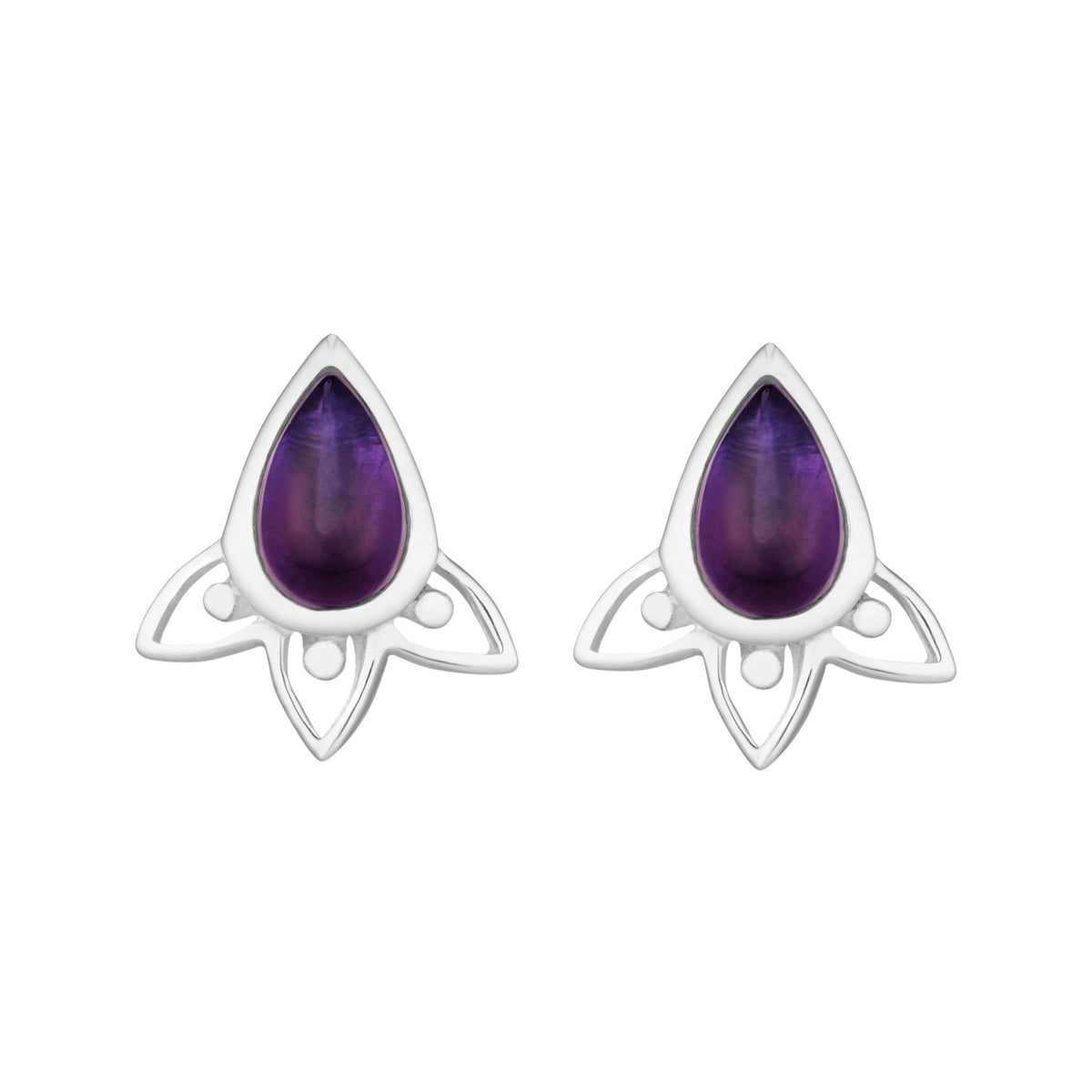 ARIA - Sterling Silver & Amethyst Studs