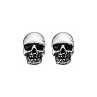Sterling silver skull stud earrings gothic alternative witchy jewellery jewelry