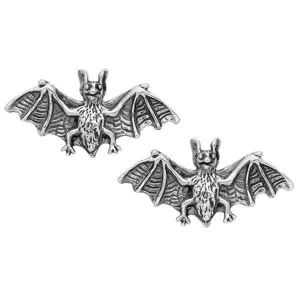 Sterling silver bat stud earrings gothic alternative spooky jewellery