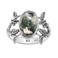 WILD WOODS - Moss Agate & Sterling Silver Ring