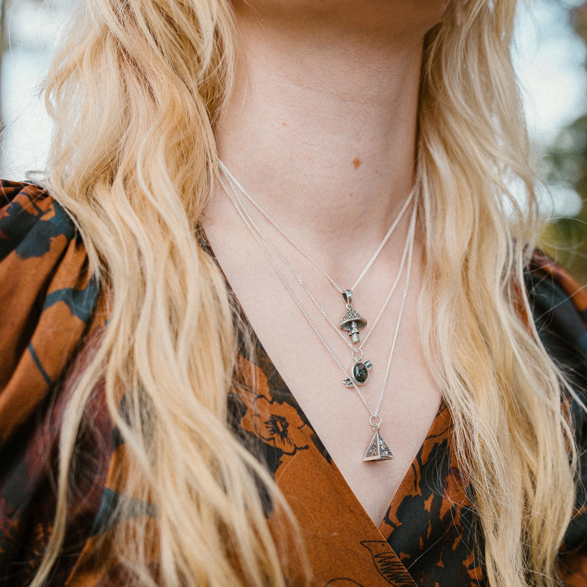 Silver clearance agate necklace