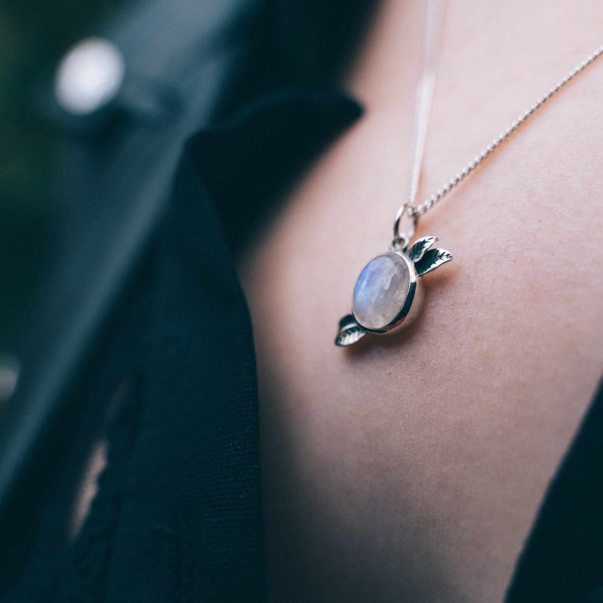STERLING SILVER MOONSTONE NECKLACE | AS ABOVE JEWELLERY
