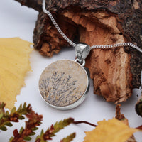 CORN FIELDS - Sterling Silver & Psilomelane Dendrite Necklace