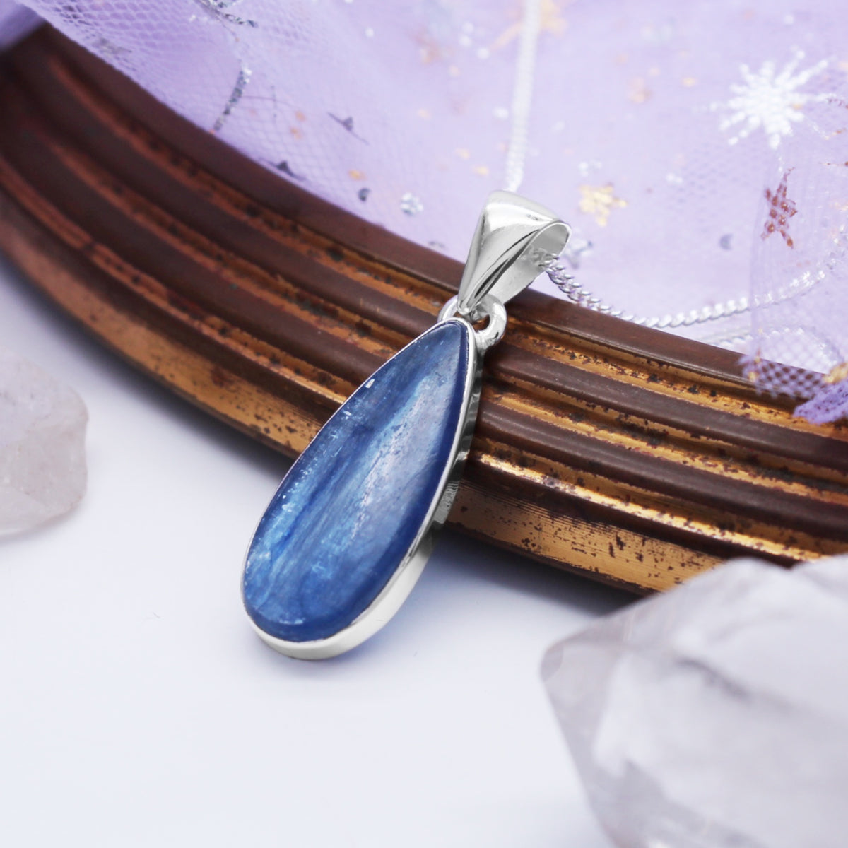 MIDNIGHT WATERS  - Sterling Silver & Kyanite Necklace