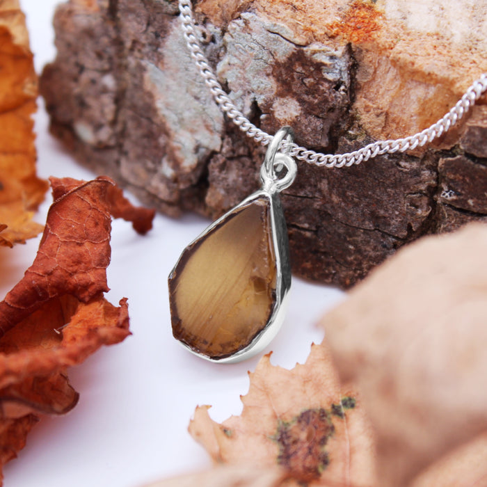 MAPLE - Sterling Silver & Cognac Quartz Necklace