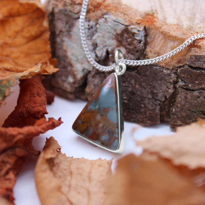 BROOK - Sterling Silver & Picture Jasper Necklace