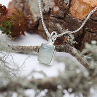 LAST OF THE LEAVES - Sterling Silver & Prehnite Necklace