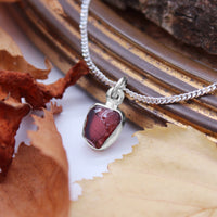 CRIMSON LEAVES - Sterling Silver & Garnet Necklace