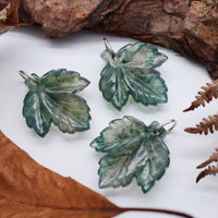 AUTUMN LEAVES - Sterling Silver & Moss Agate Necklace