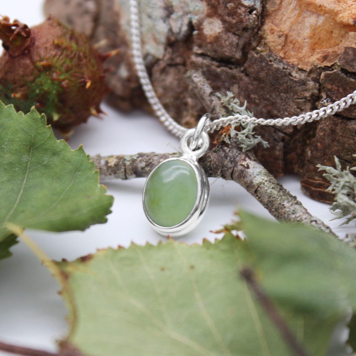 BRAMBLE - Sterling Silver & Serpentine Necklace