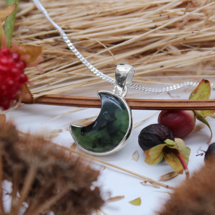 IVY MOON - Sterling Silver & Serpentine Necklace