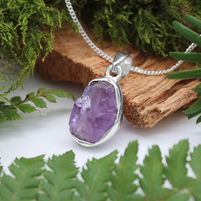 AMETHYST DECEIVER - Sterling Silver & Amethyst Necklace