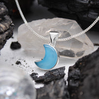 BLUE MOON - Sterling Silver & Blue Chalcedony Necklace